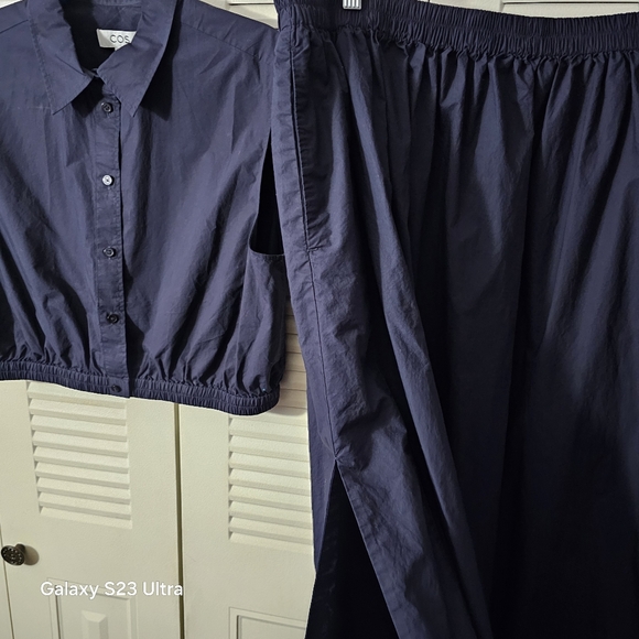 COS Navy Maxi Skirt and Shirt Set. Size 14. - Picture 4 of 11